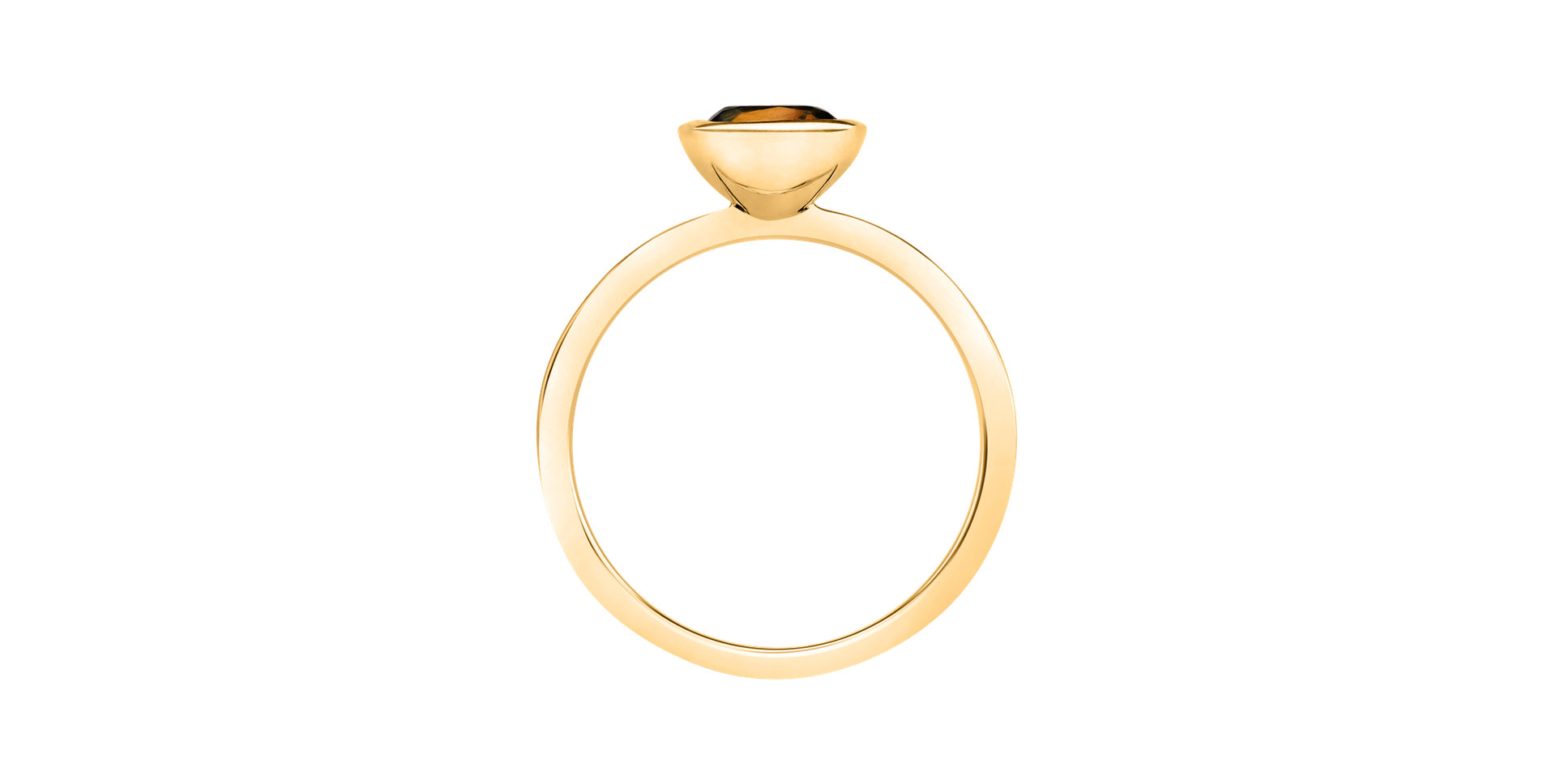 Prsten s citrínem madeira Space Bonbon