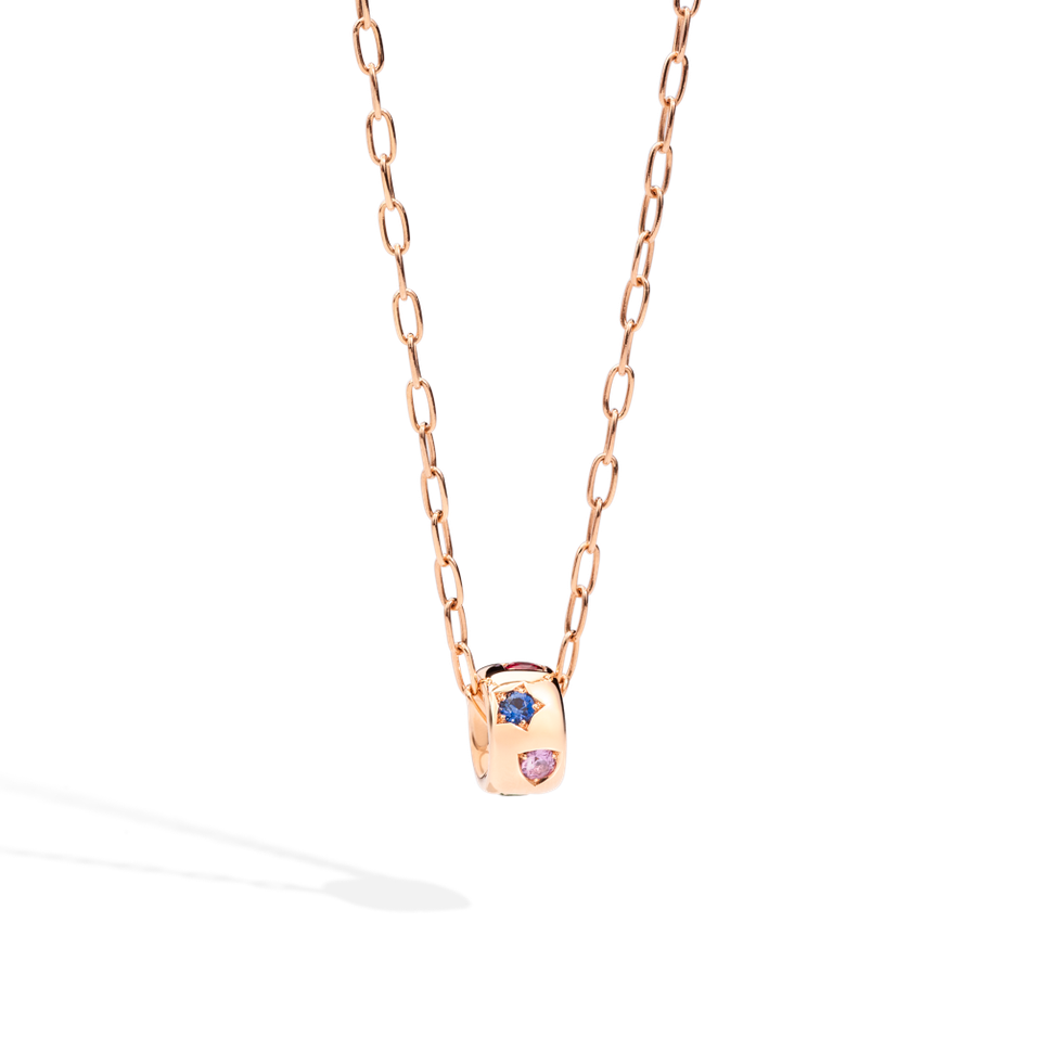 Náhrdelník se safírem, granátem, spinelem a tanzanitem Iconica