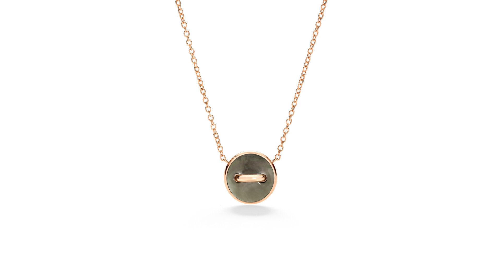 Náhrdelník s diamanty a perletí POM POM DOT