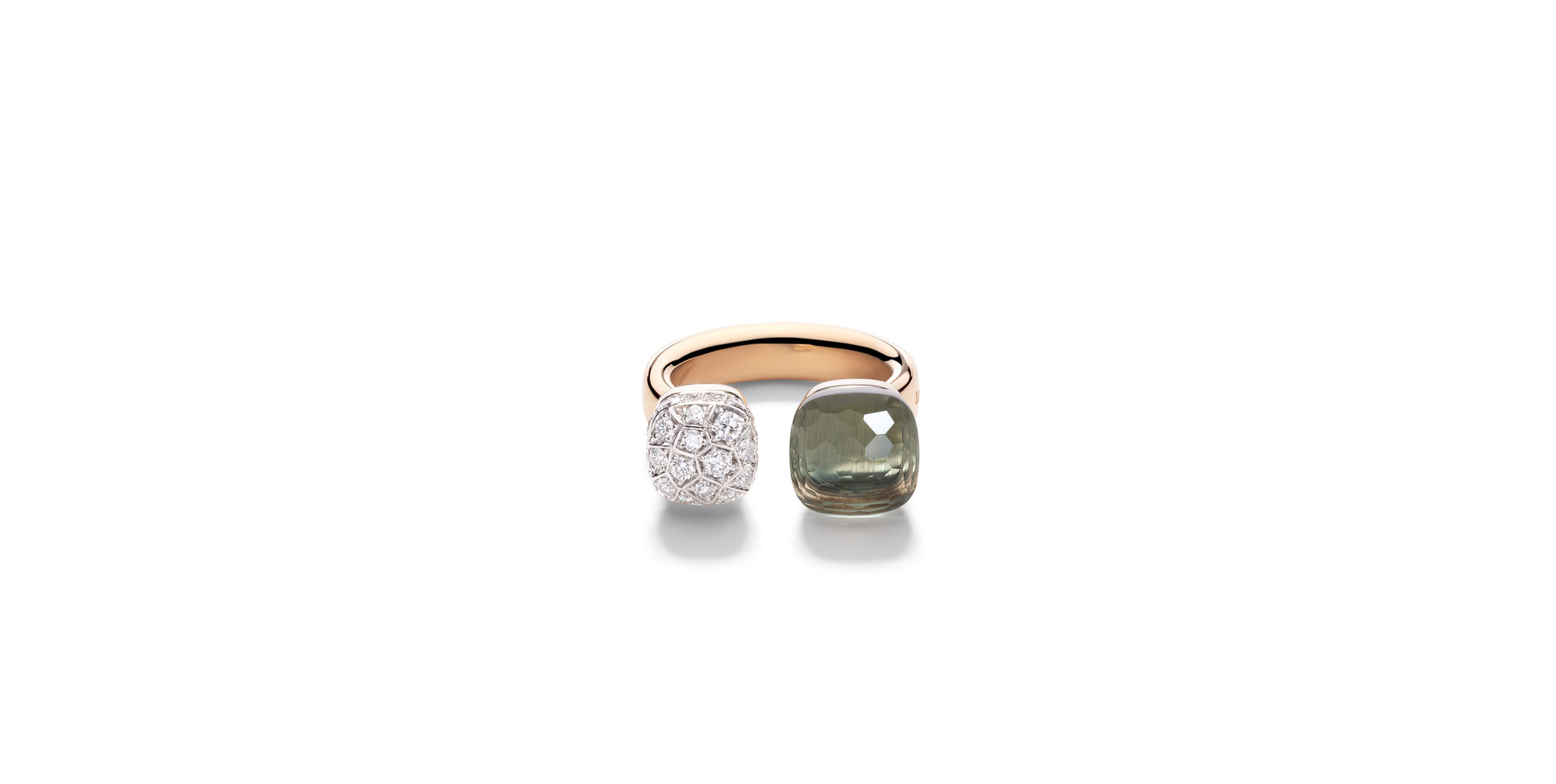 Prsten s diamanty a ametystem NUDO