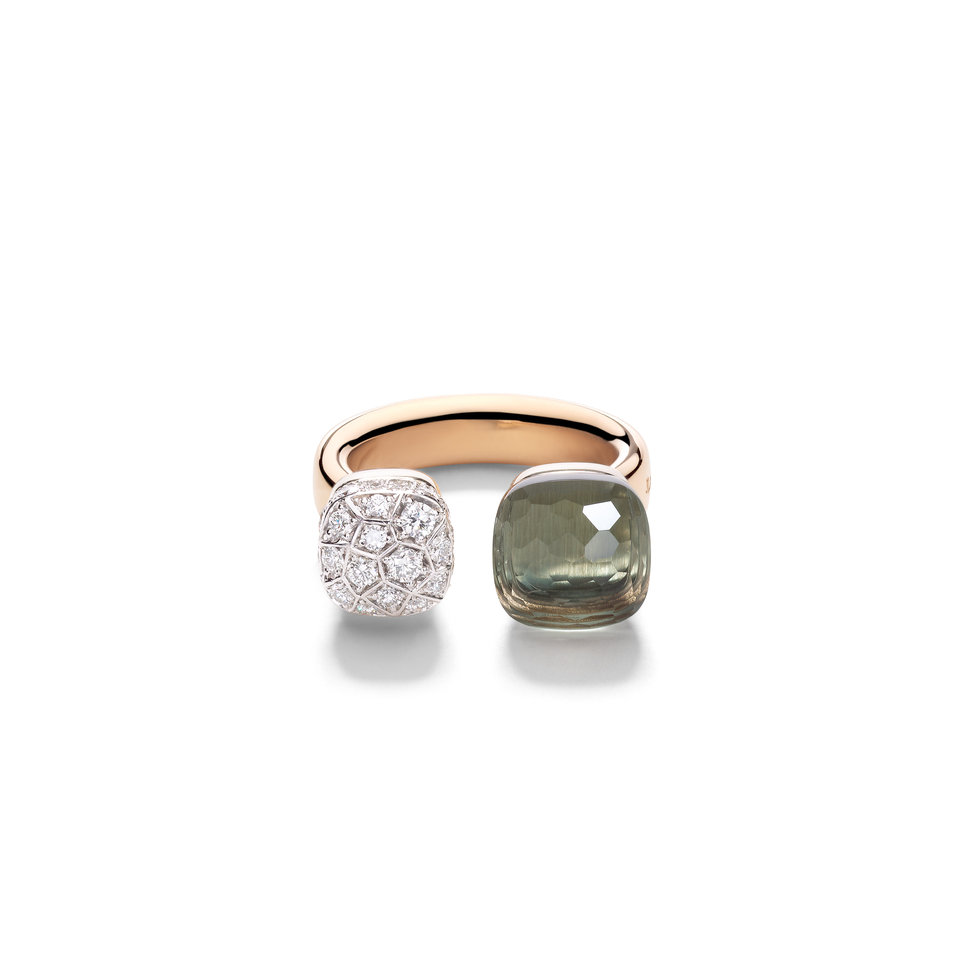 Prsten s diamanty a ametystem NUDO