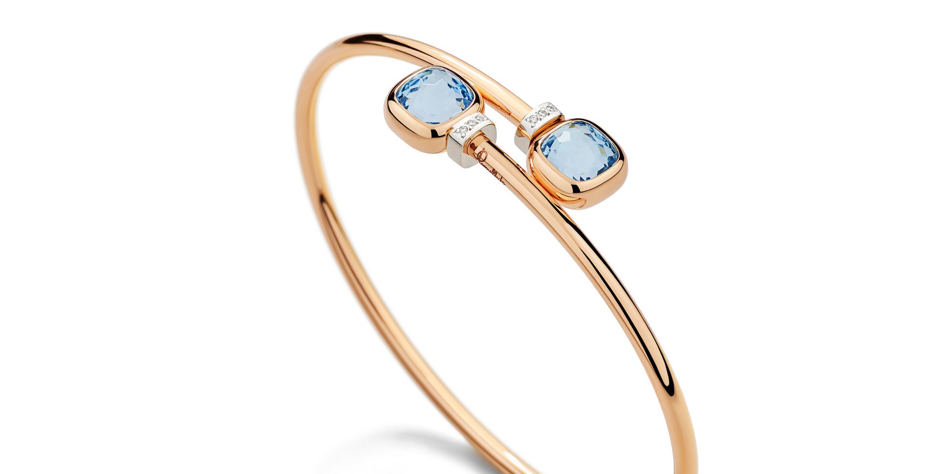 Náramek s diamanty a topazy Nudo Mini