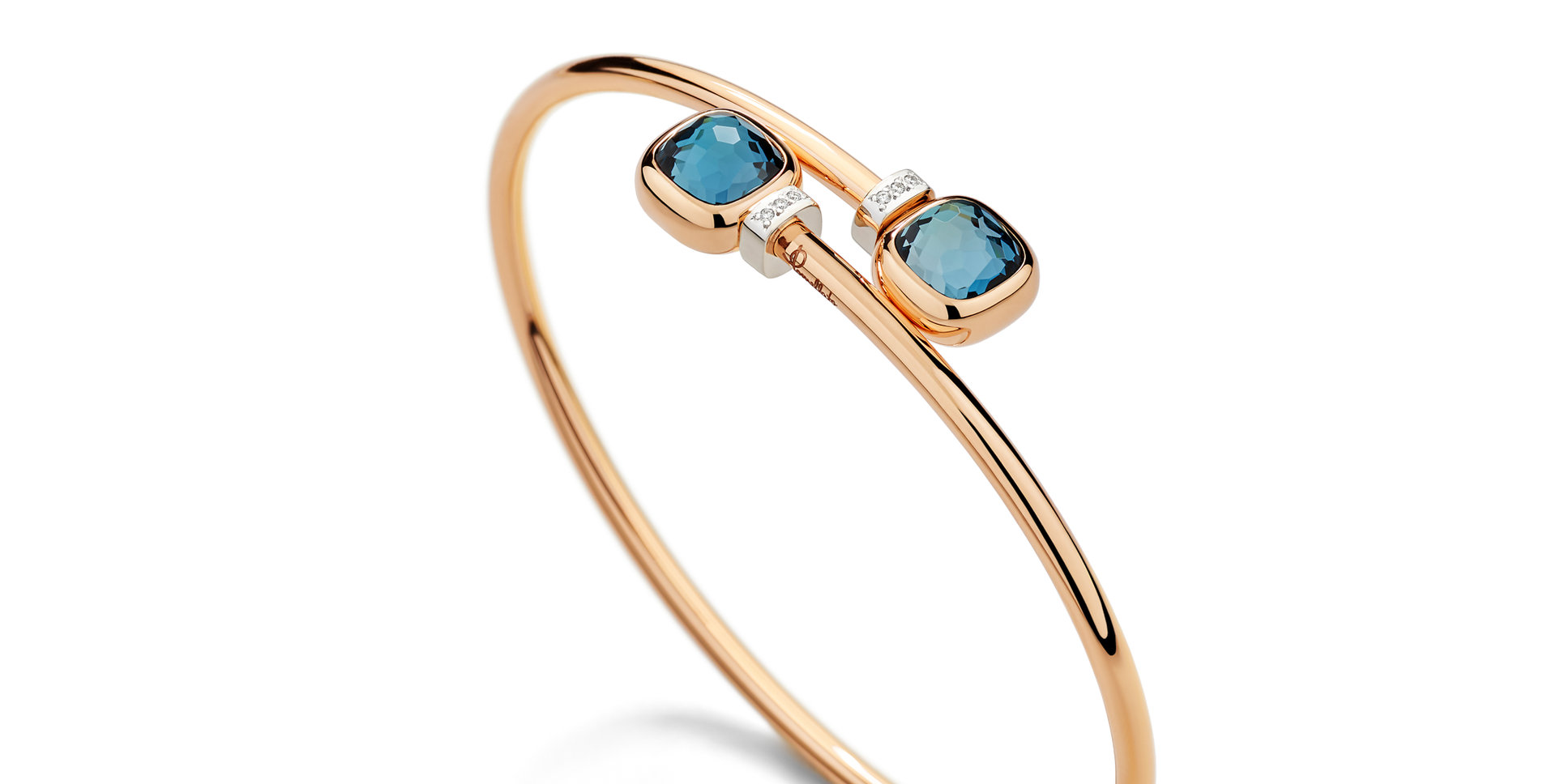 Náramek s diamanty a topazy Nudo Mini