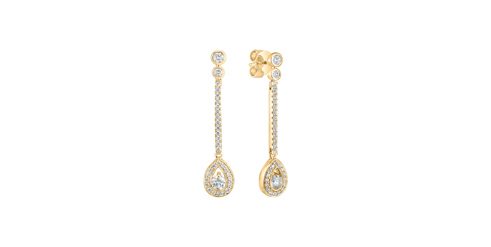 Náušnice s diamanty Glamour Drop