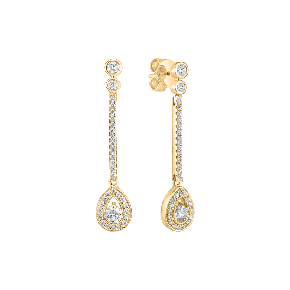 Náušnice s diamanty Glamour Drop