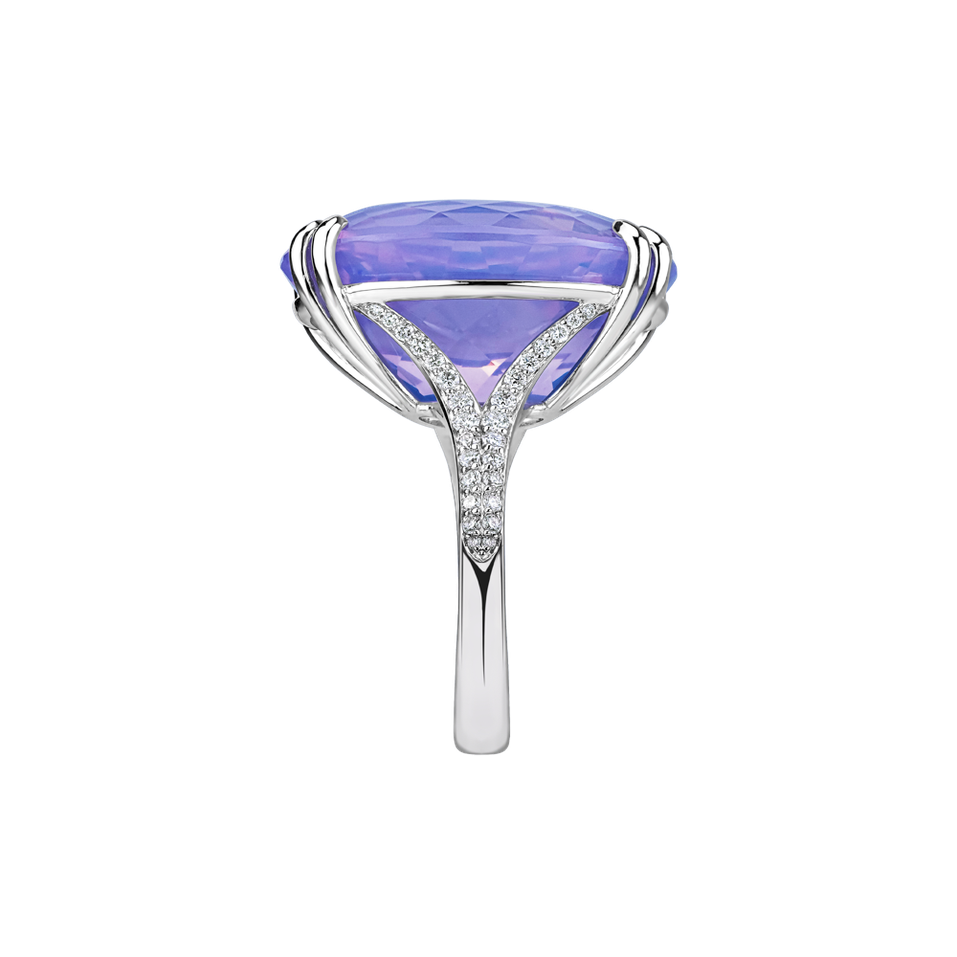 Prsten s diamanty a ametystem Lavender Dream