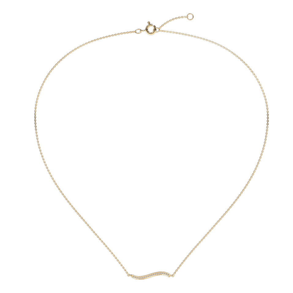 Náhrdelník s diamanty Wave