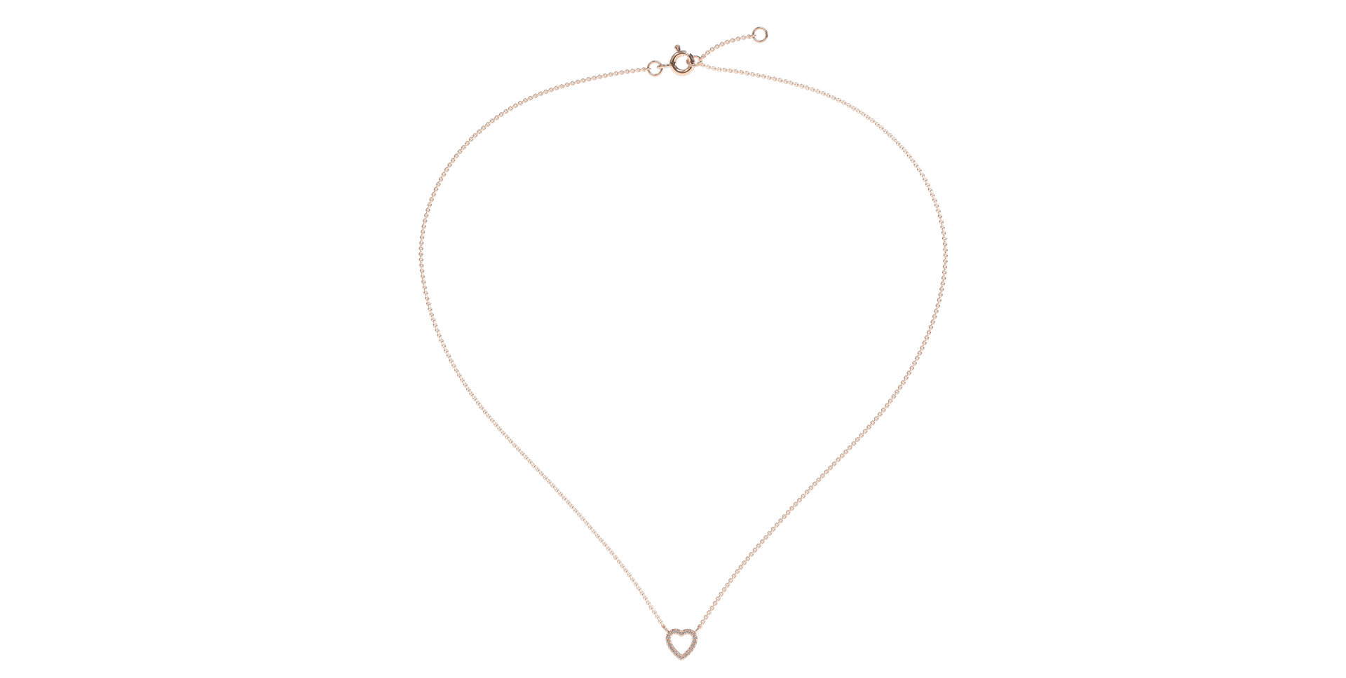 Náhrdelník s diamanty Tender Heart