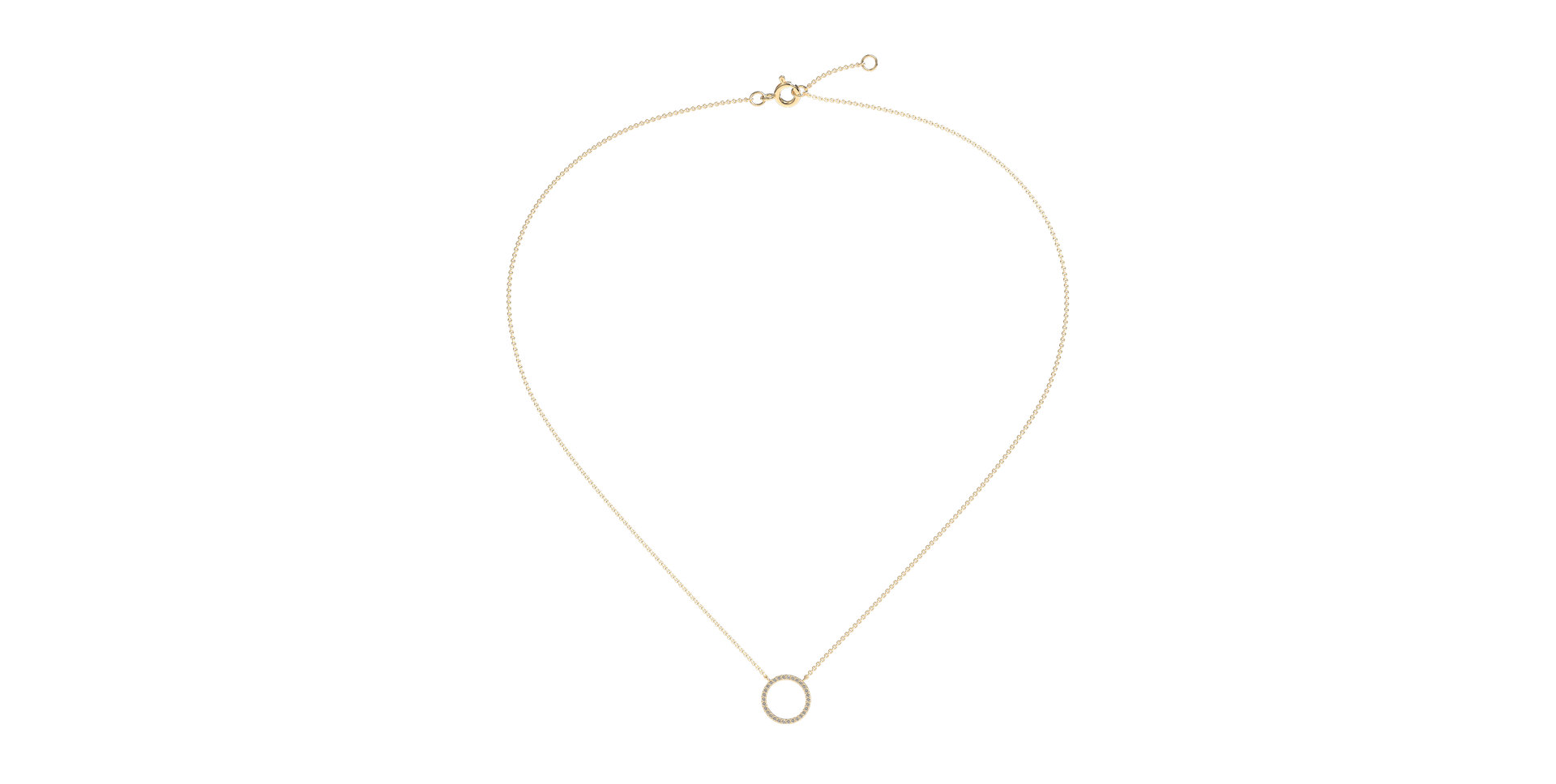 Náhrdelník s diamanty Little Circle