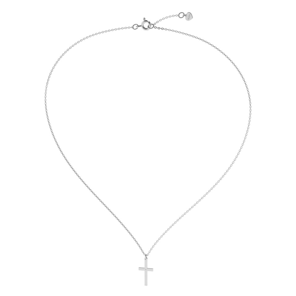 Náhrdelník s diamantem Little Cross