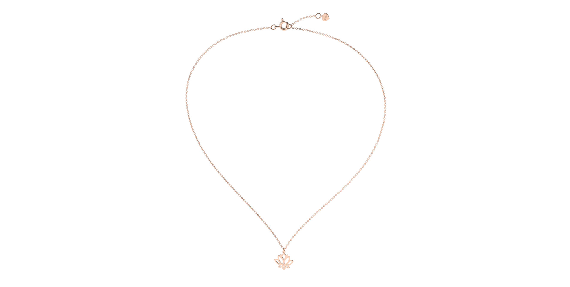 Náhrdelník s diamantem Lotus Flower