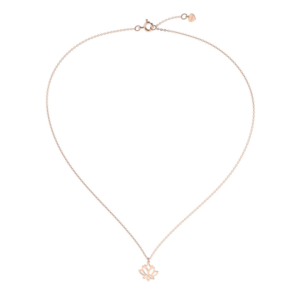 Náhrdelník s diamantem Lotus Flower
