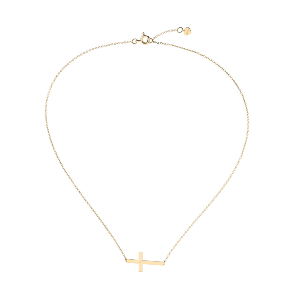 Náhrdelník s diamantem Cross