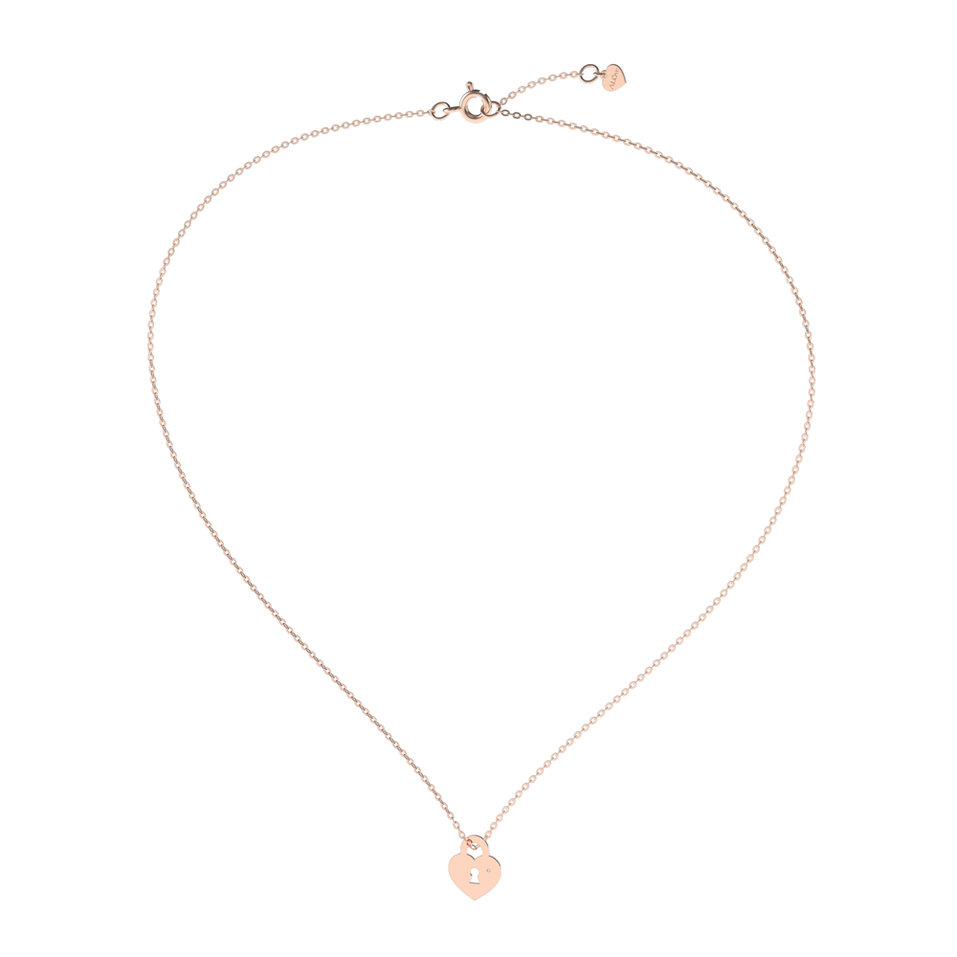 Náhrdelník s diamantem Heart Lock
