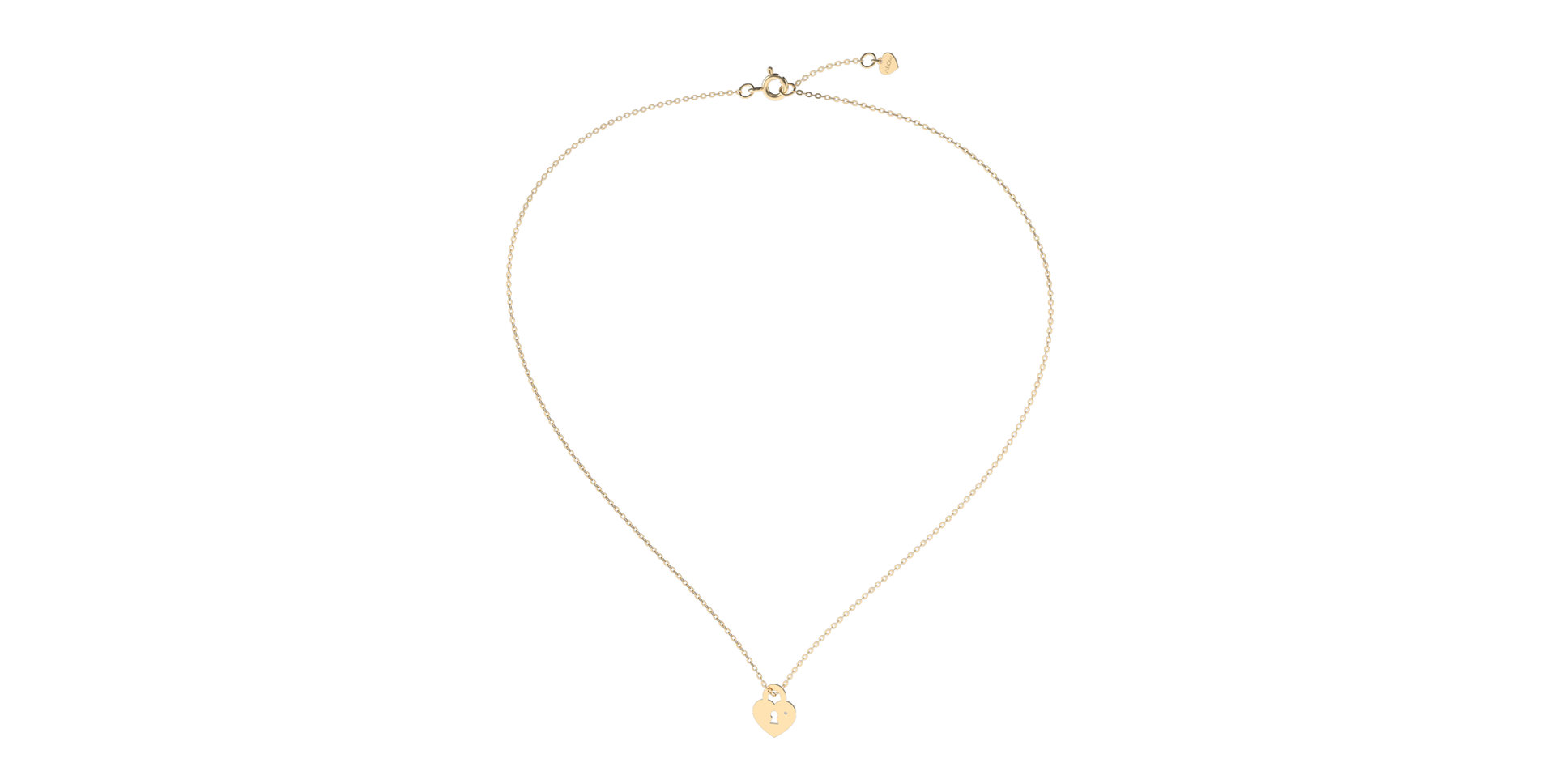 Náhrdelník s diamantem Heart Lock