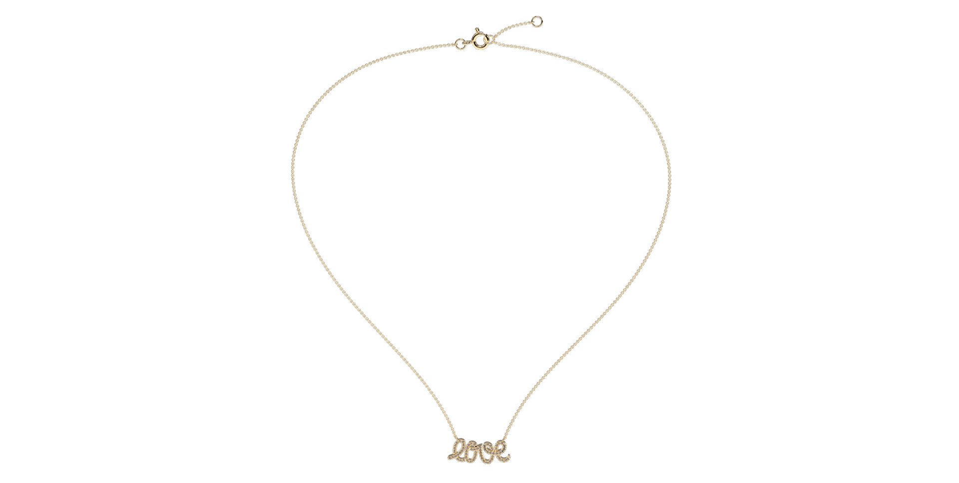 Náhrdelník s diamanty Glittering Love