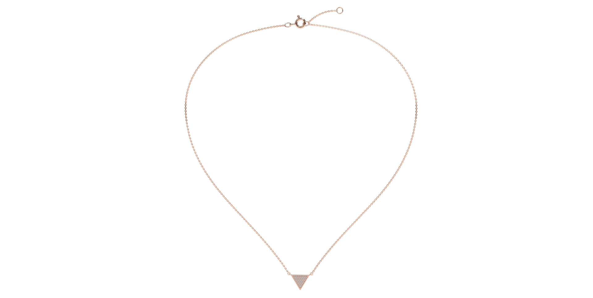 Náhrdelník s diamanty Sparkling Triangle