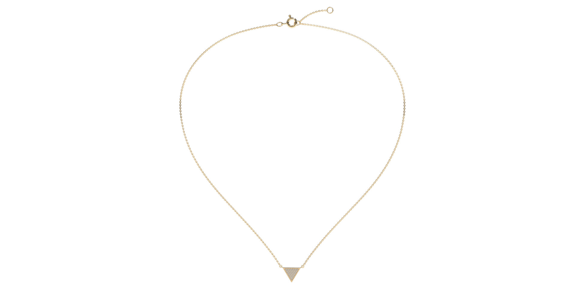 Náhrdelník s diamanty Sparkling Triangle