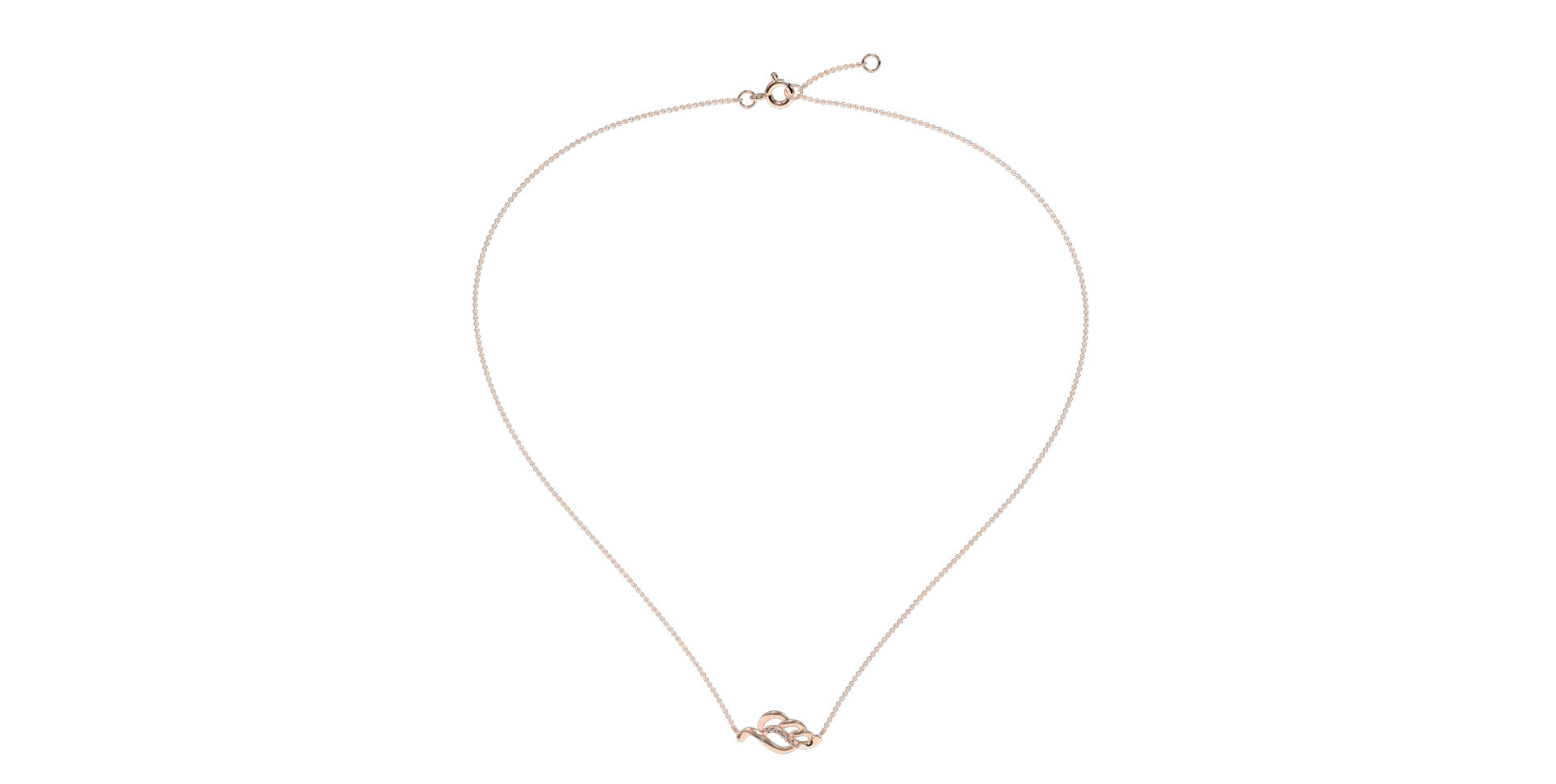 Náhrdelník s diamanty Shimmer Leaf