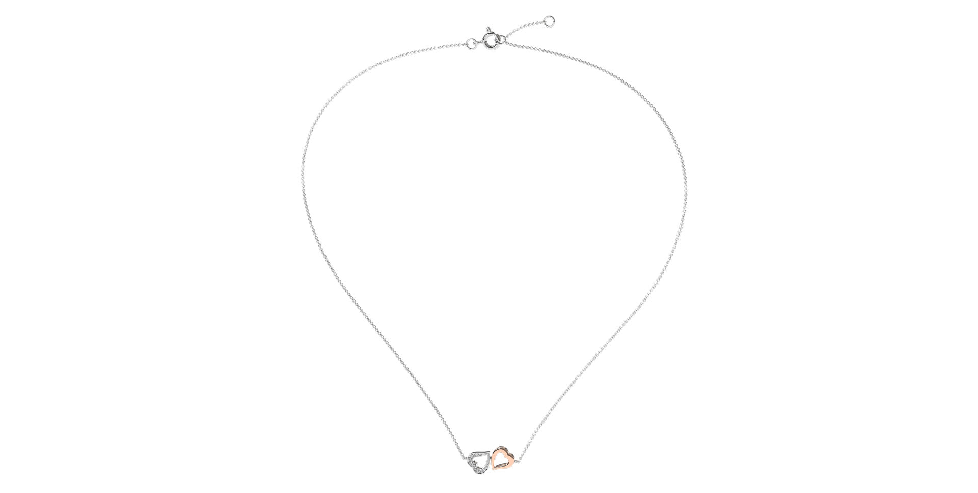 Náhrdelník s diamanty Lovely Heart