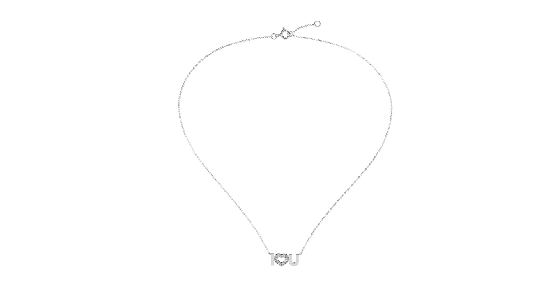 Náhrdelník s diamanty I love You