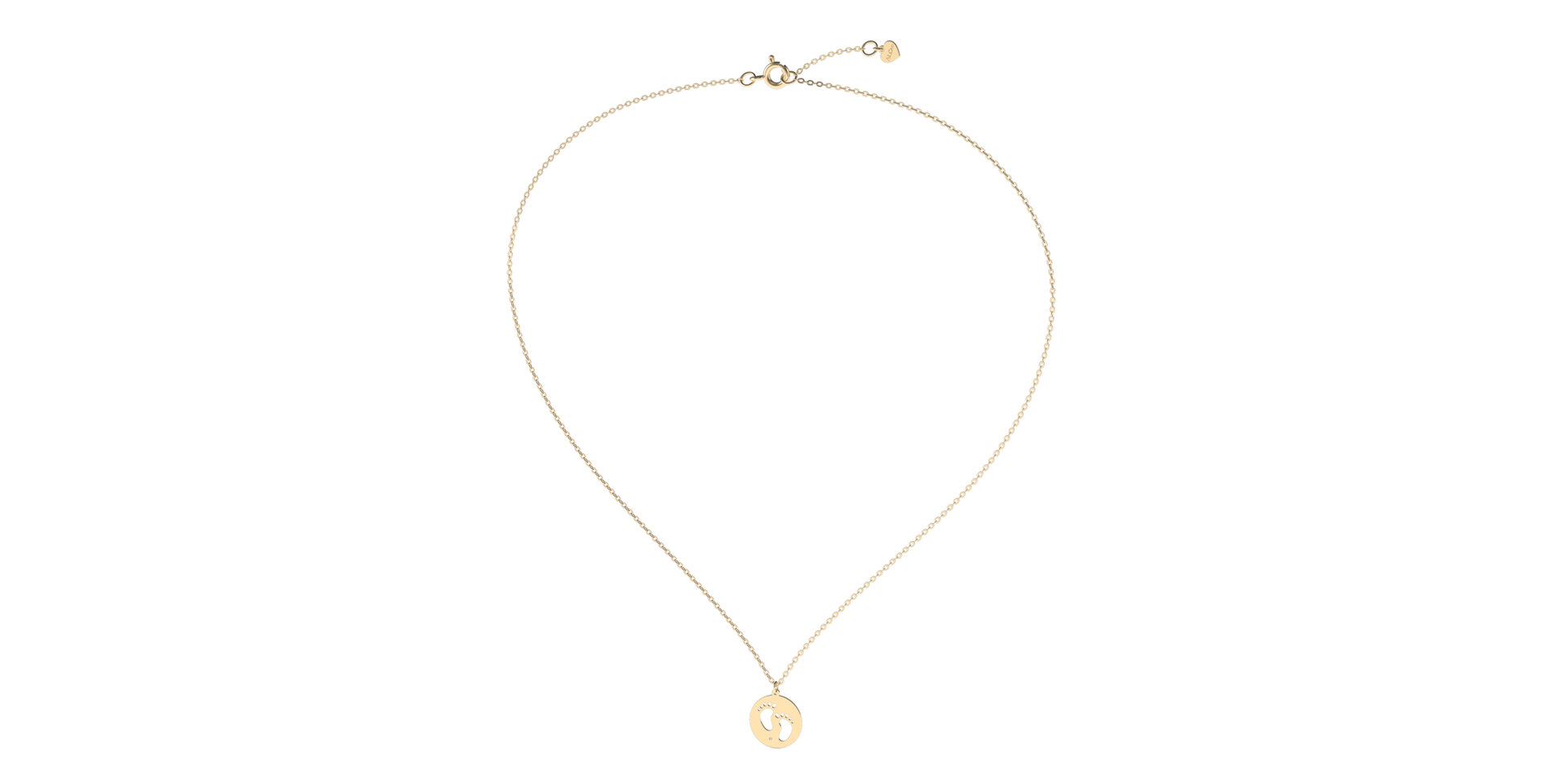 Náhrdelník s diamantem Happy Feet