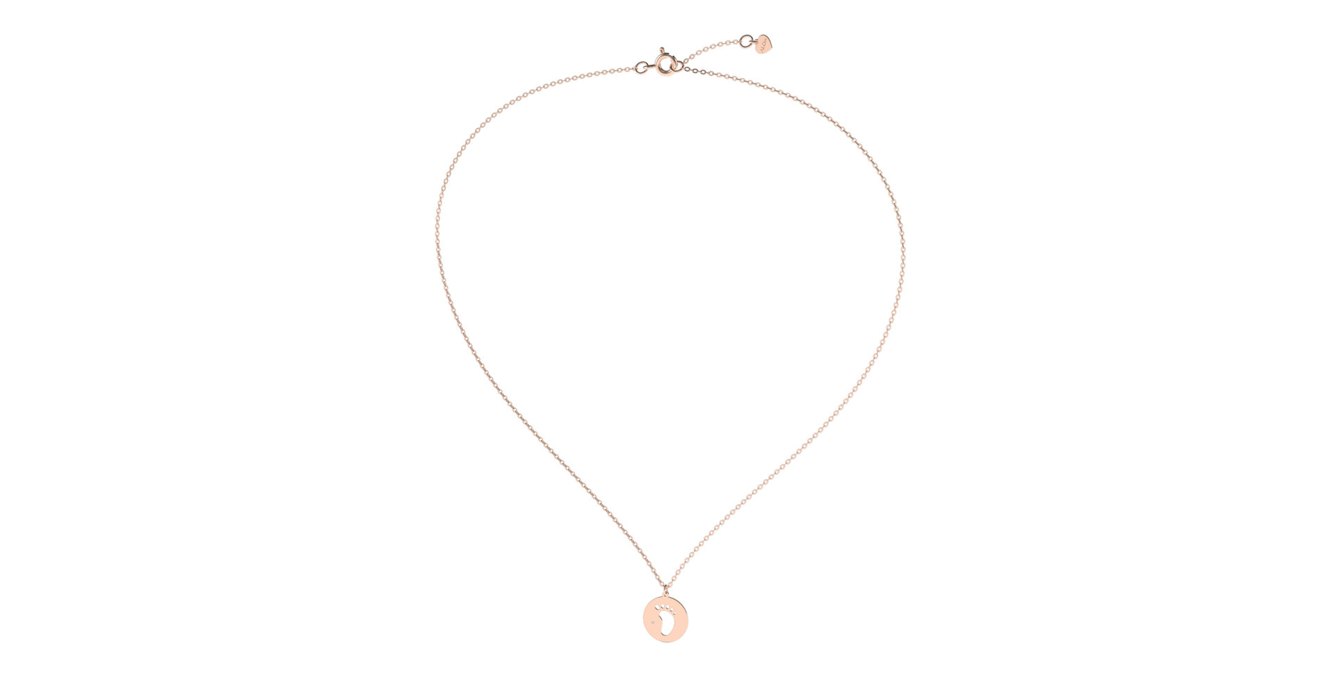 Náhrdelník s diamantem Happy Foot