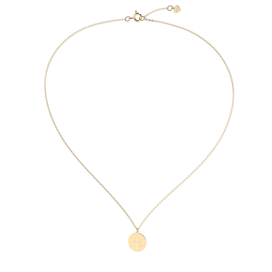 Náhrdelník s diamantem Little Cross