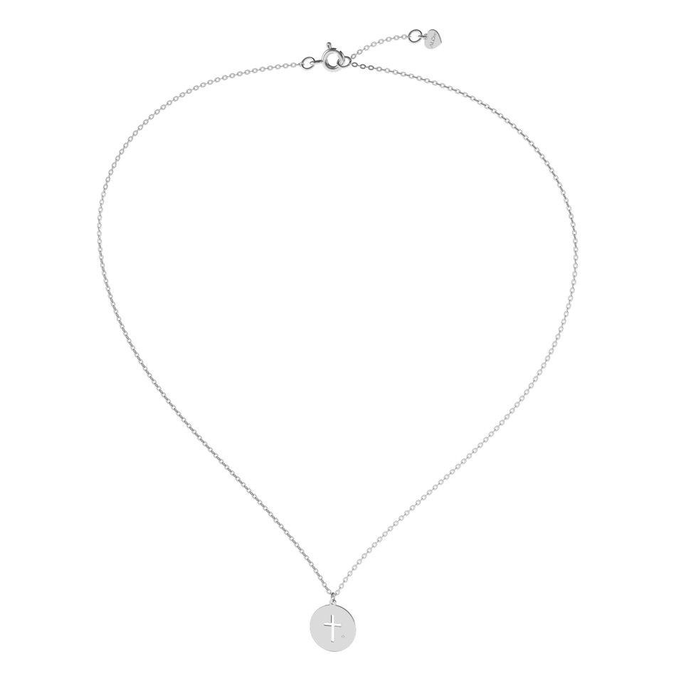 Náhrdelník s diamantem Little Cross