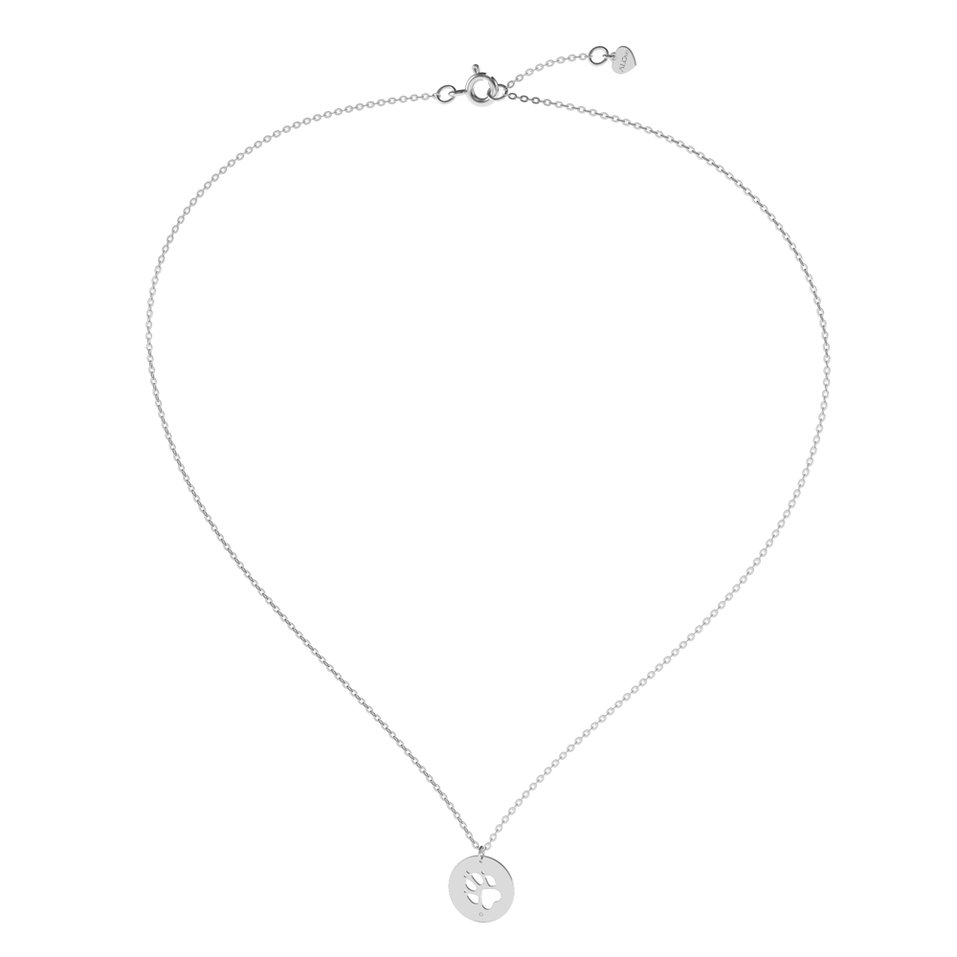 Náhrdelník s diamantem Dog Paw