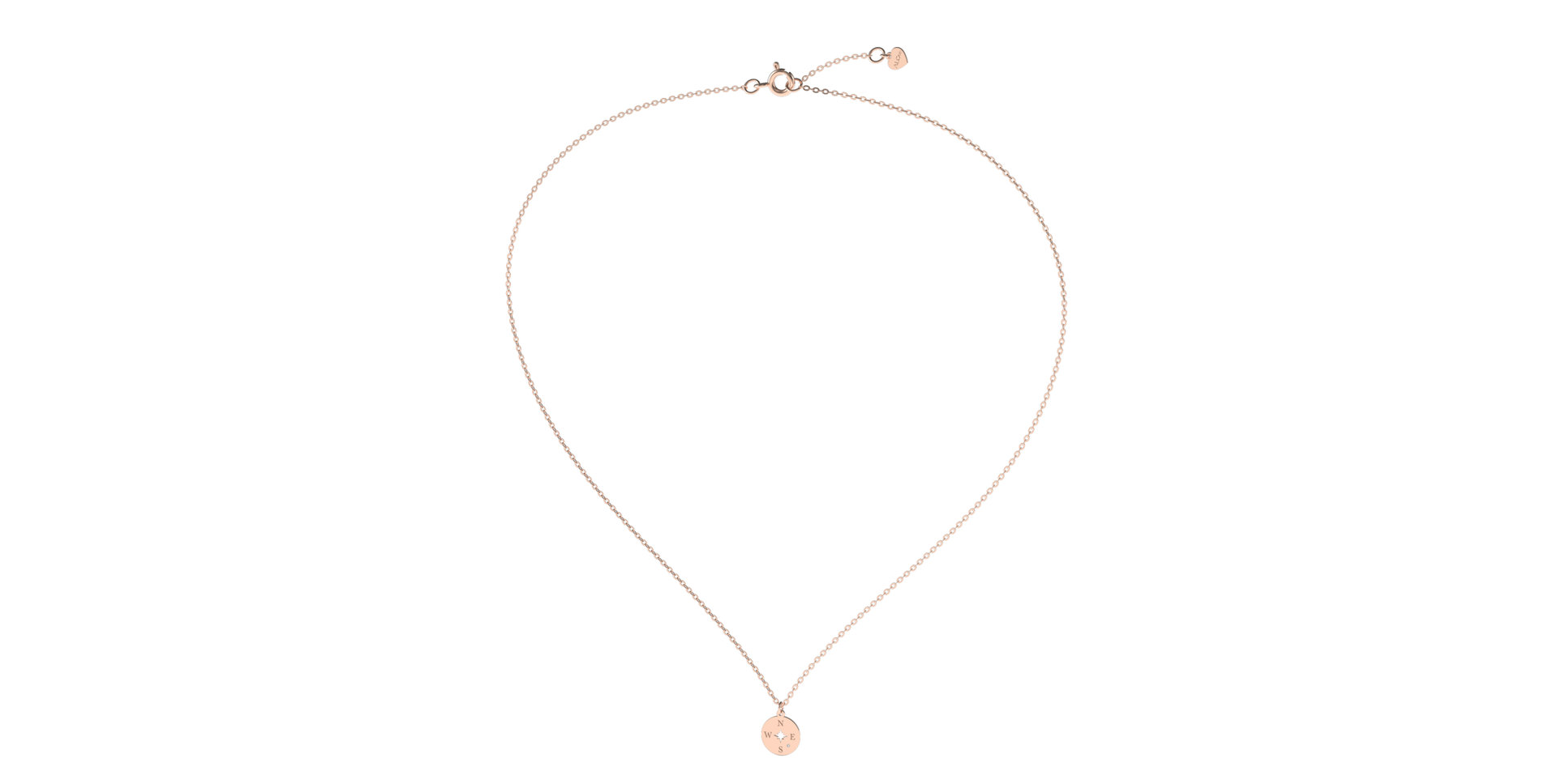 Náhrdelník s diamantem Compass