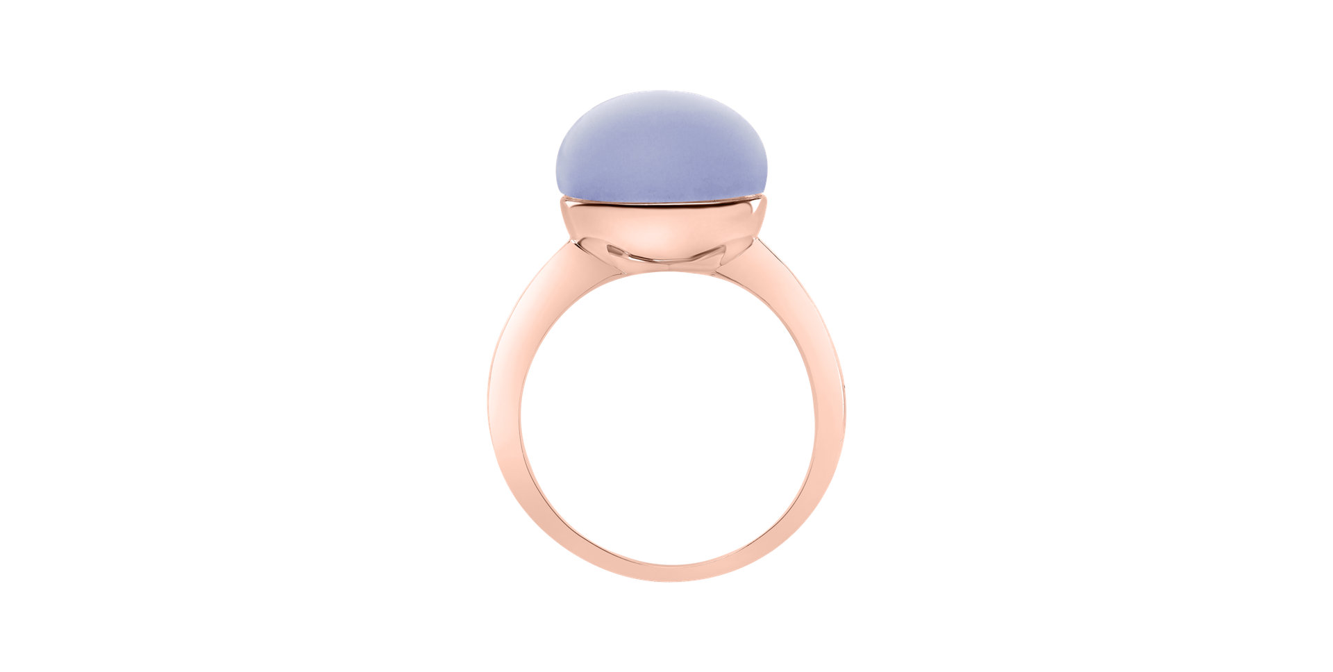 Prsten s chalcedonem blue Round Bonbon