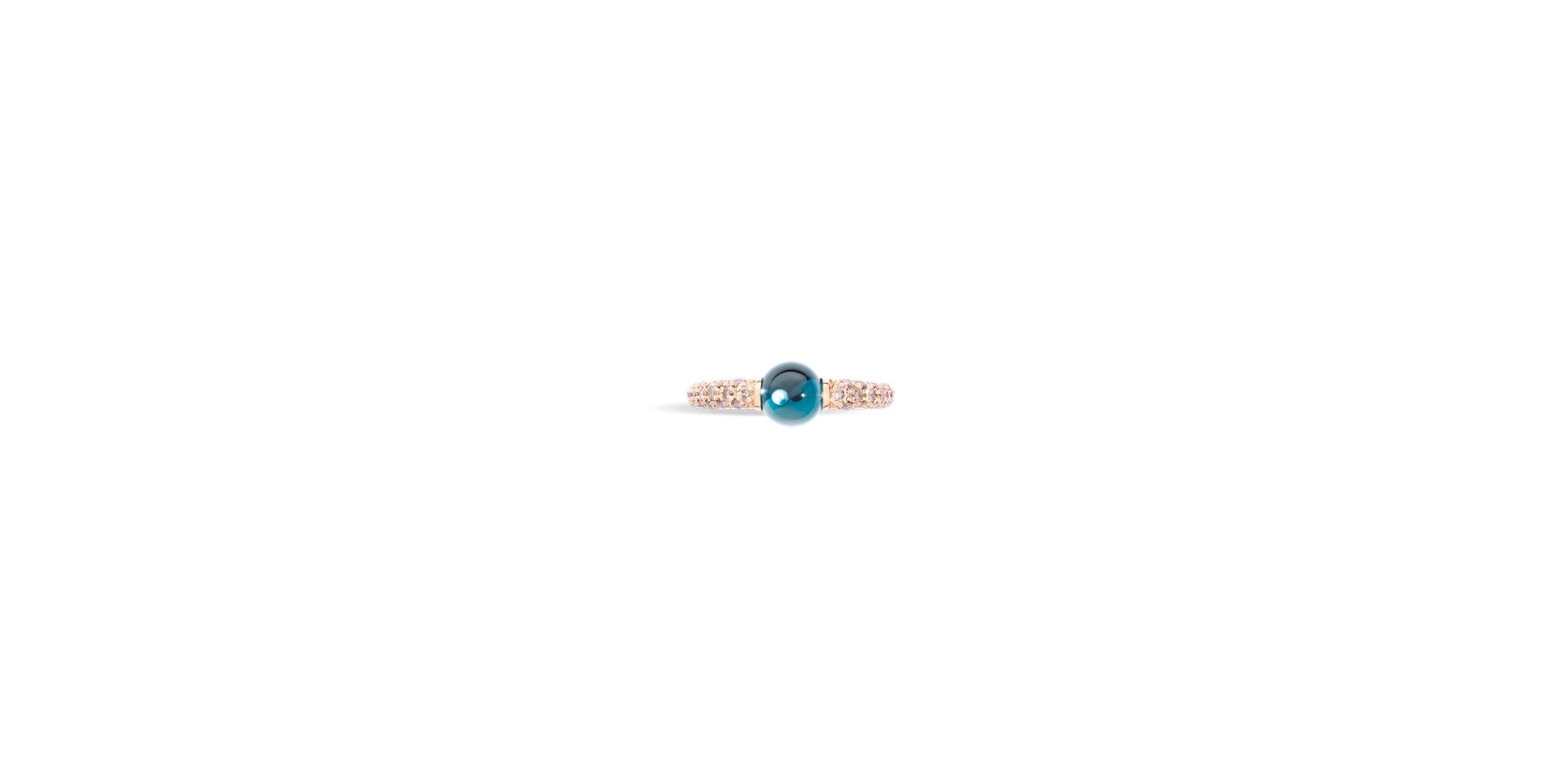 Prsten s diamanty a topazem M'ama Non M'ama