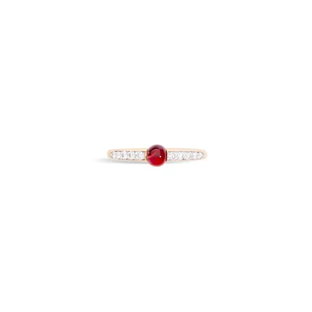 Prsten s brilianty a granátem M'Ama Non M'Ama Pavé Ring