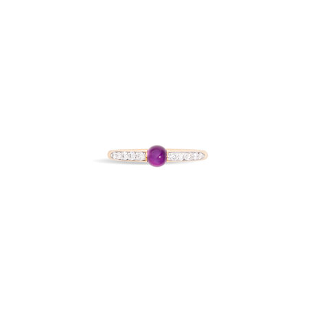 Prsten s brilianty a ametystem M'Ama Non M'Ama Pavé Ring