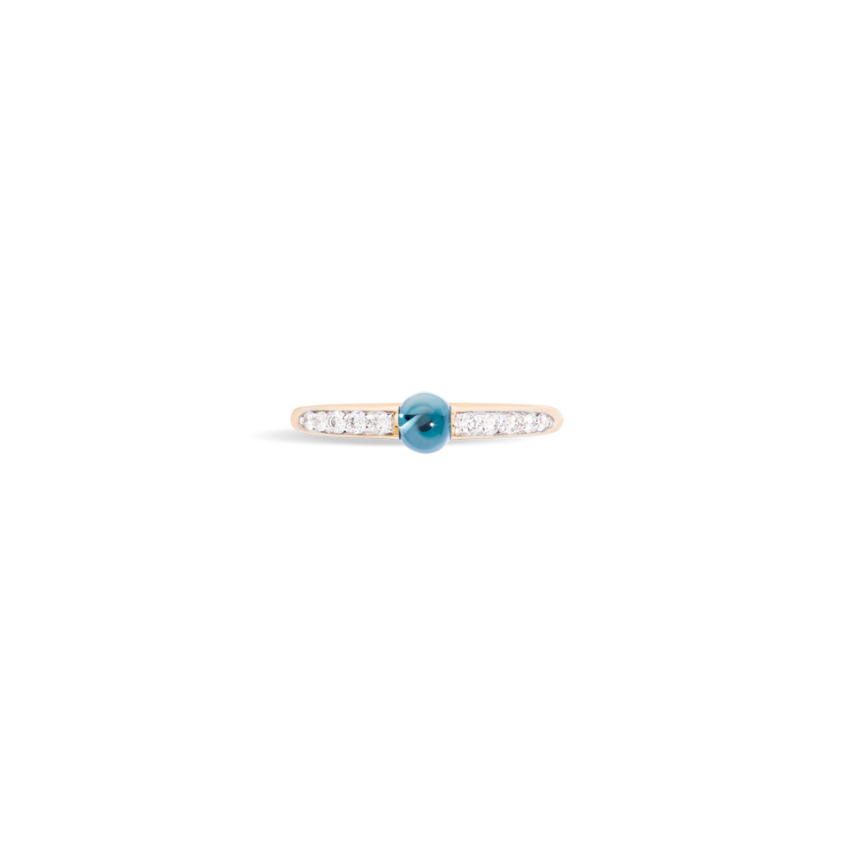 Prsten s diamanty a topazem M'Ama Non M'Ama Pavé Ring