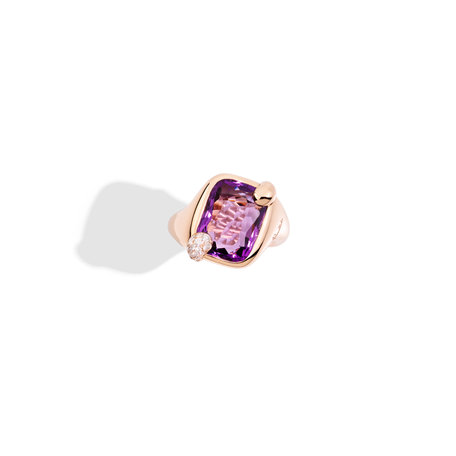 Prsten s diamanty a ametystem Ritratto