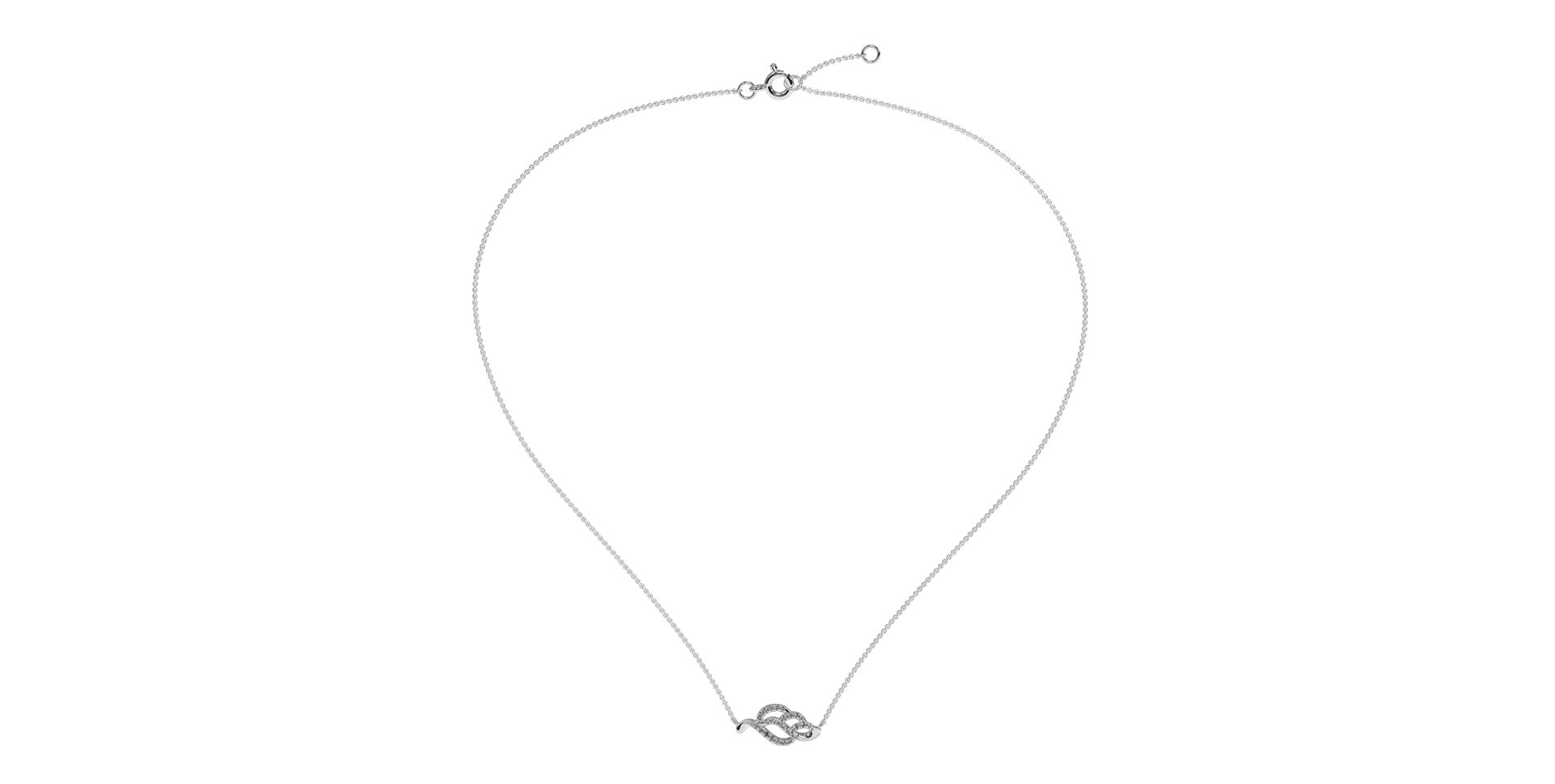 Náhrdelník s diamanty Sparkling Leaf