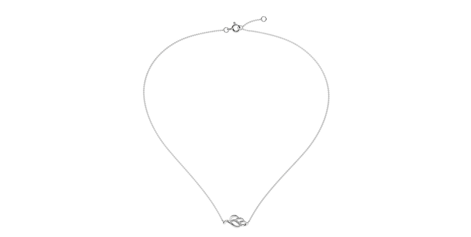 Náhrdelník s diamanty Shimmer Leaf