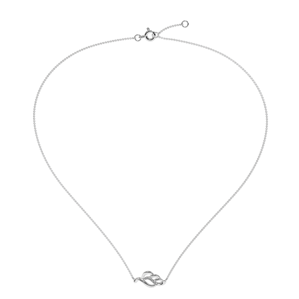 Náhrdelník s diamanty Shimmer Leaf