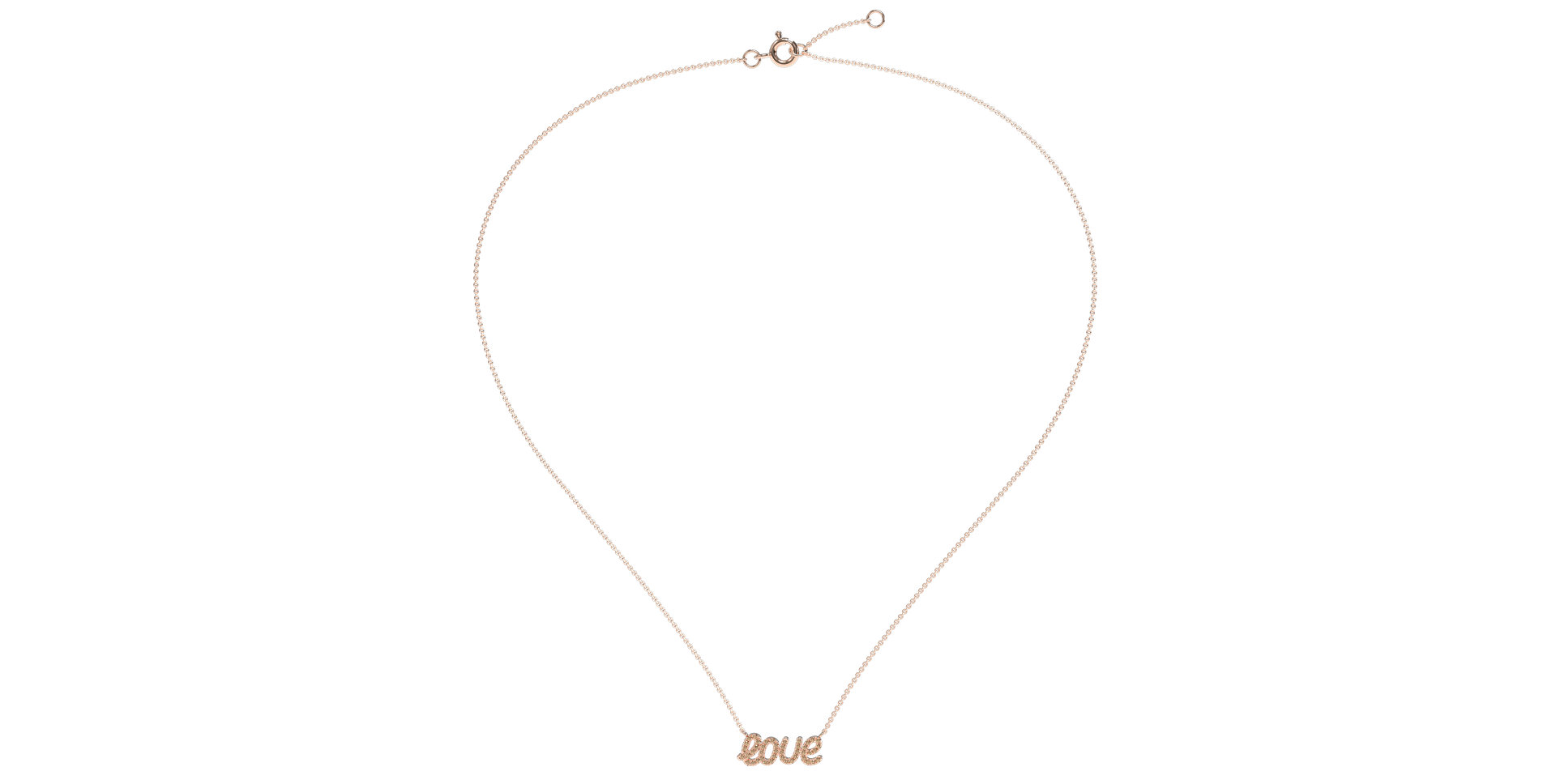 Náhrdelník s hnědými a bílými diamanty Precious Love