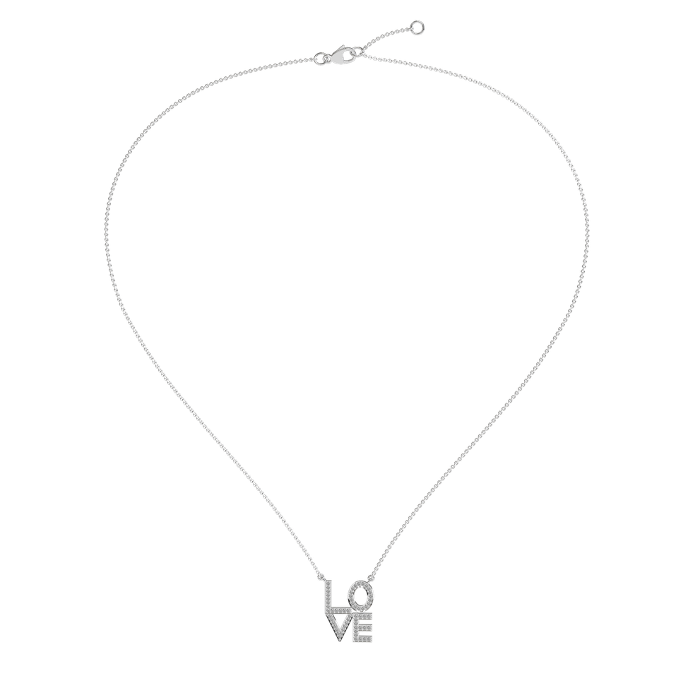 Náhrdelník s diamanty Love