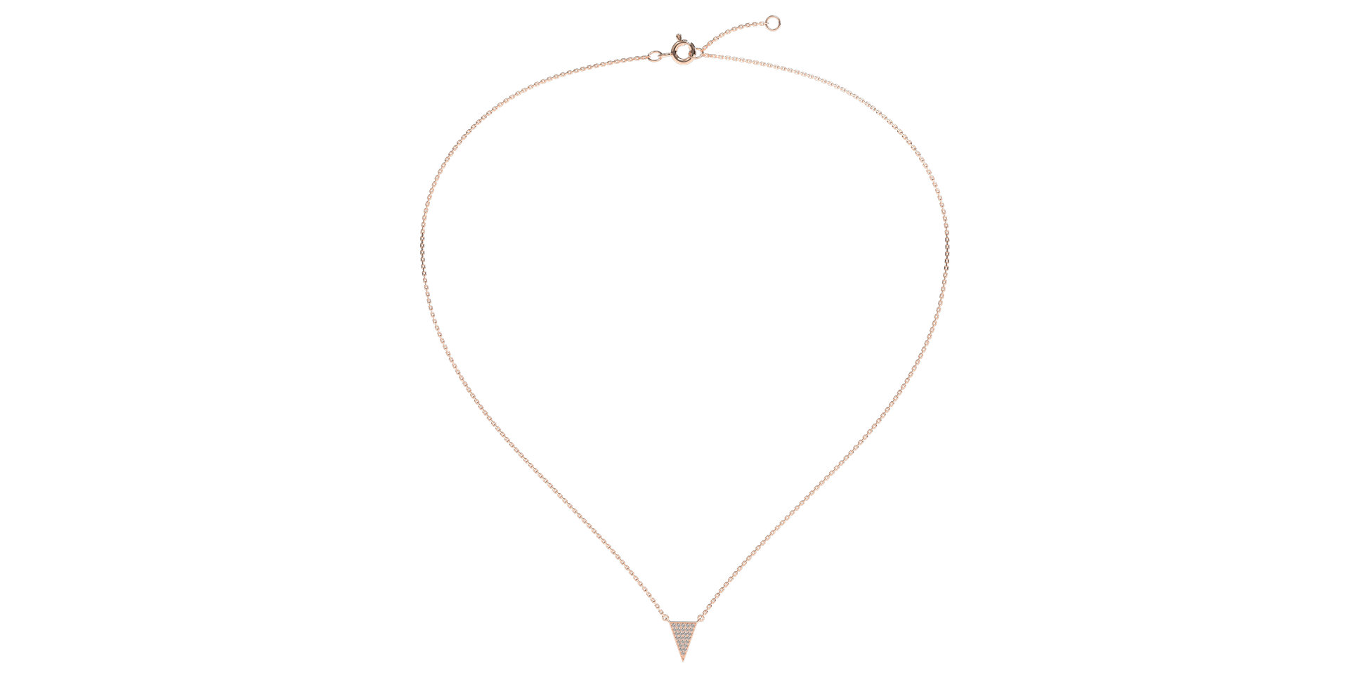 Náhrdelník s diamanty Shiny Triangle