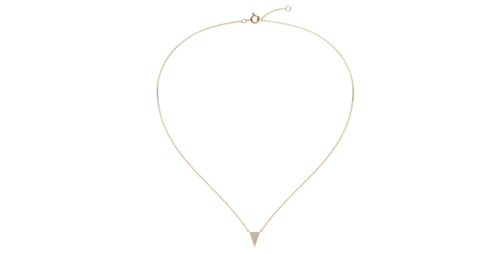 Náhrdelník s diamanty Shiny Triangle