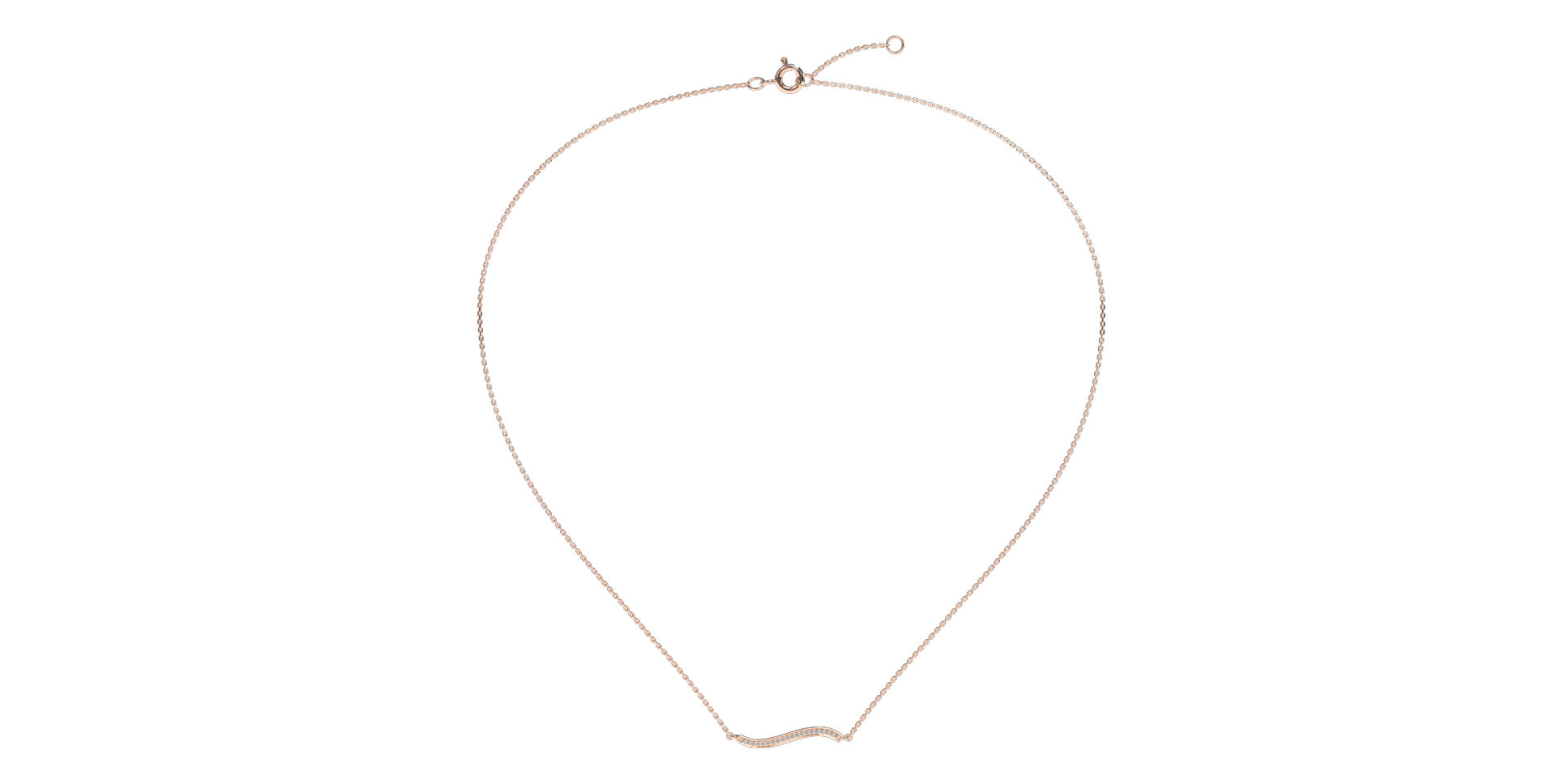 Náhrdelník s diamanty Wave