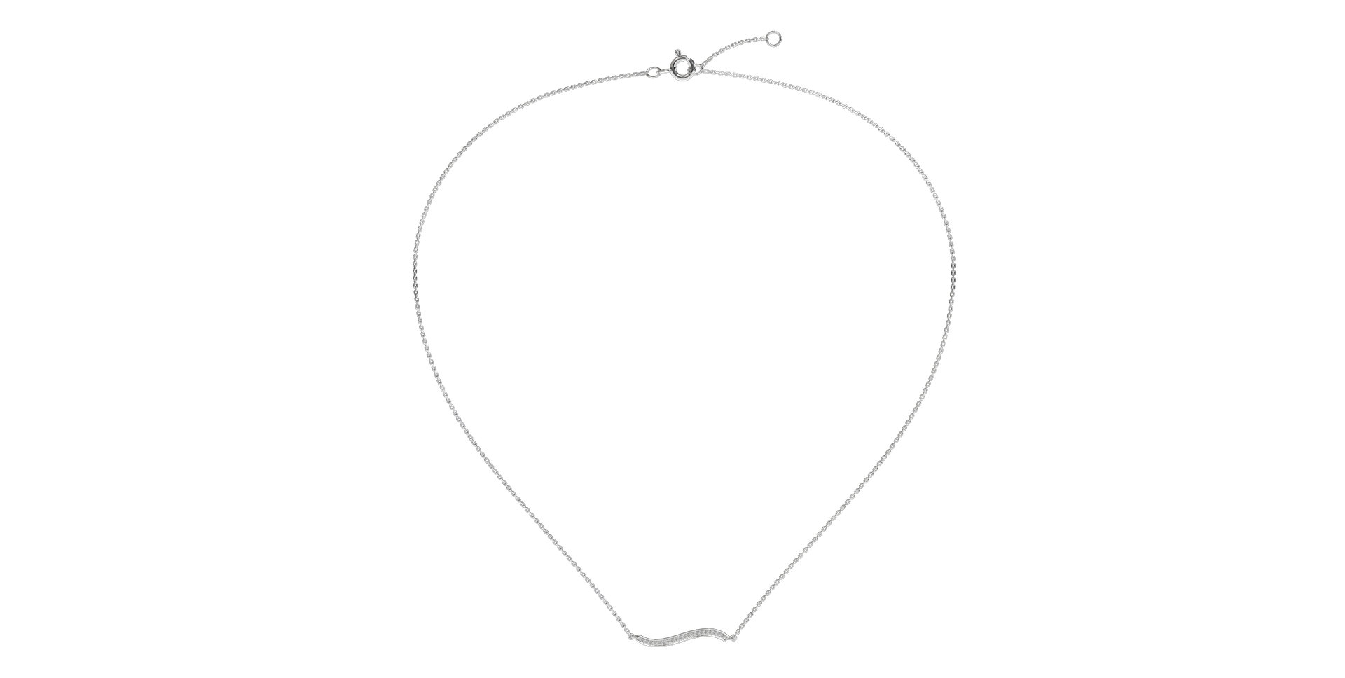 Náhrdelník s diamanty Wave
