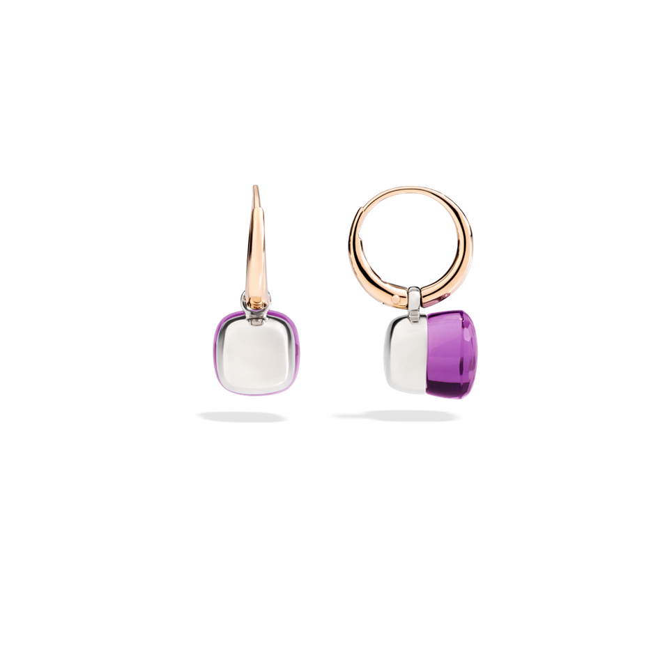 Náušnice s ametystem Nudo Petit