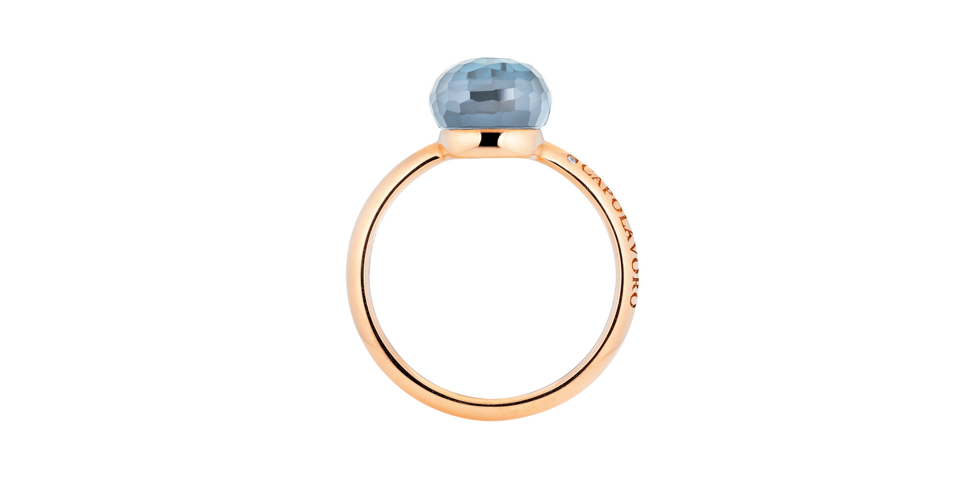 Prsten s diamantem a topazem Happy Holi