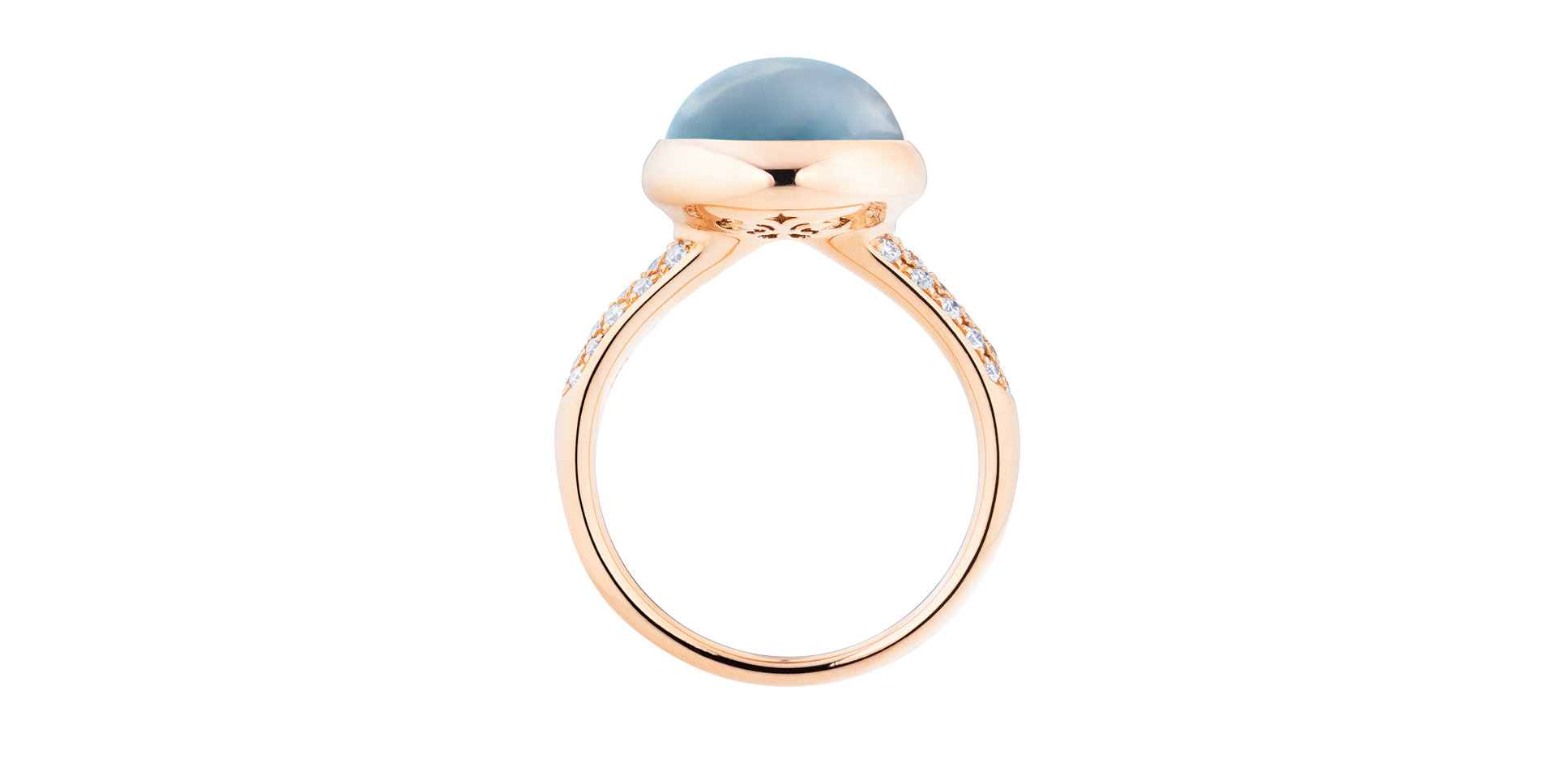 Prsten s diamanty a topazem Velluto