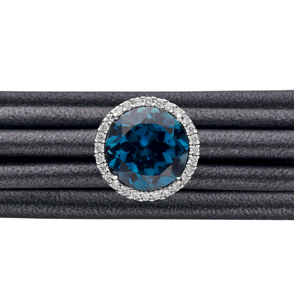 Přívěsek s diamanty a topazem london Espressivo